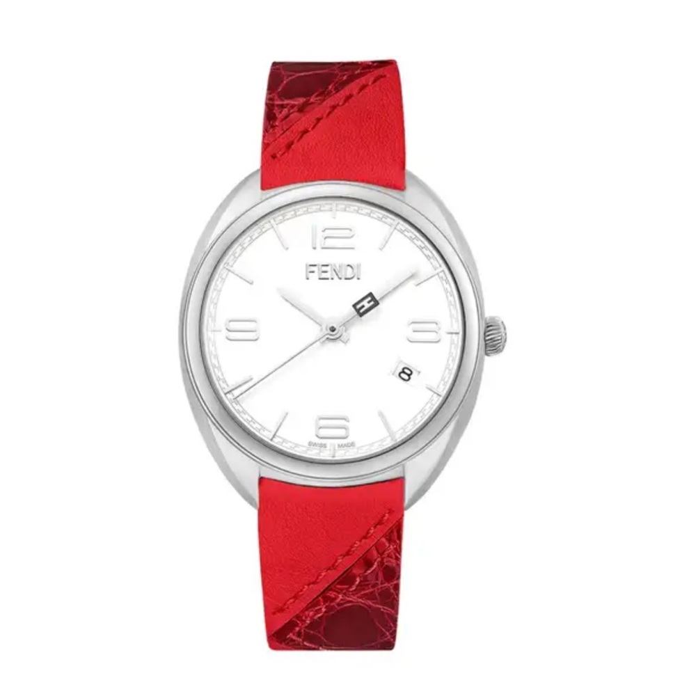 Fendi Women's Reptile Embossed Leather Watch, 34mm